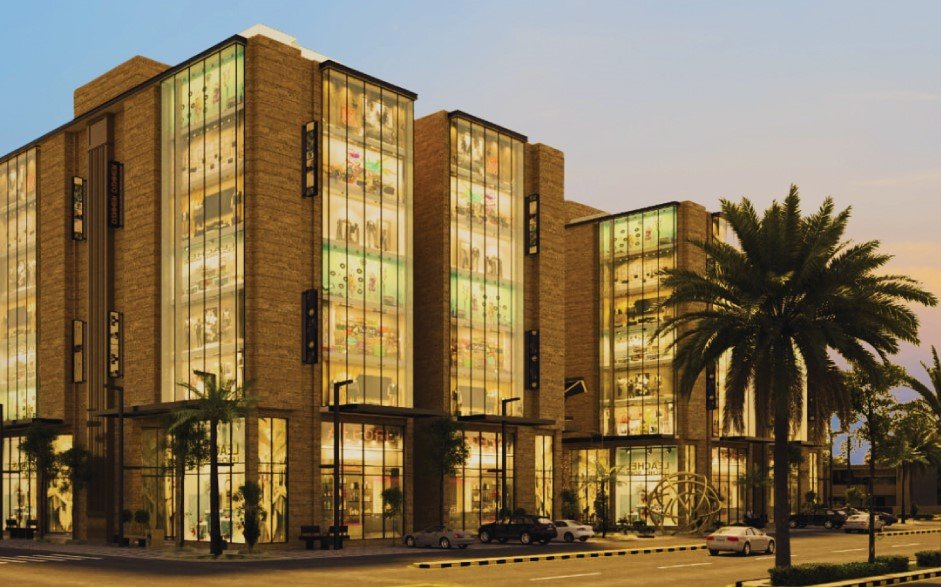 Wide view of Dancing Fountain Park View City Islamabad