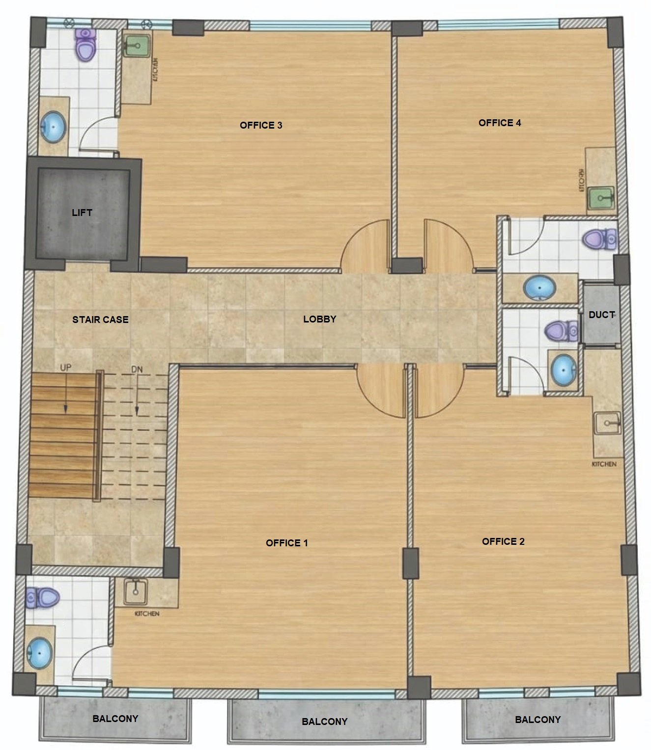 Minha Heights first floor plan Islamabad